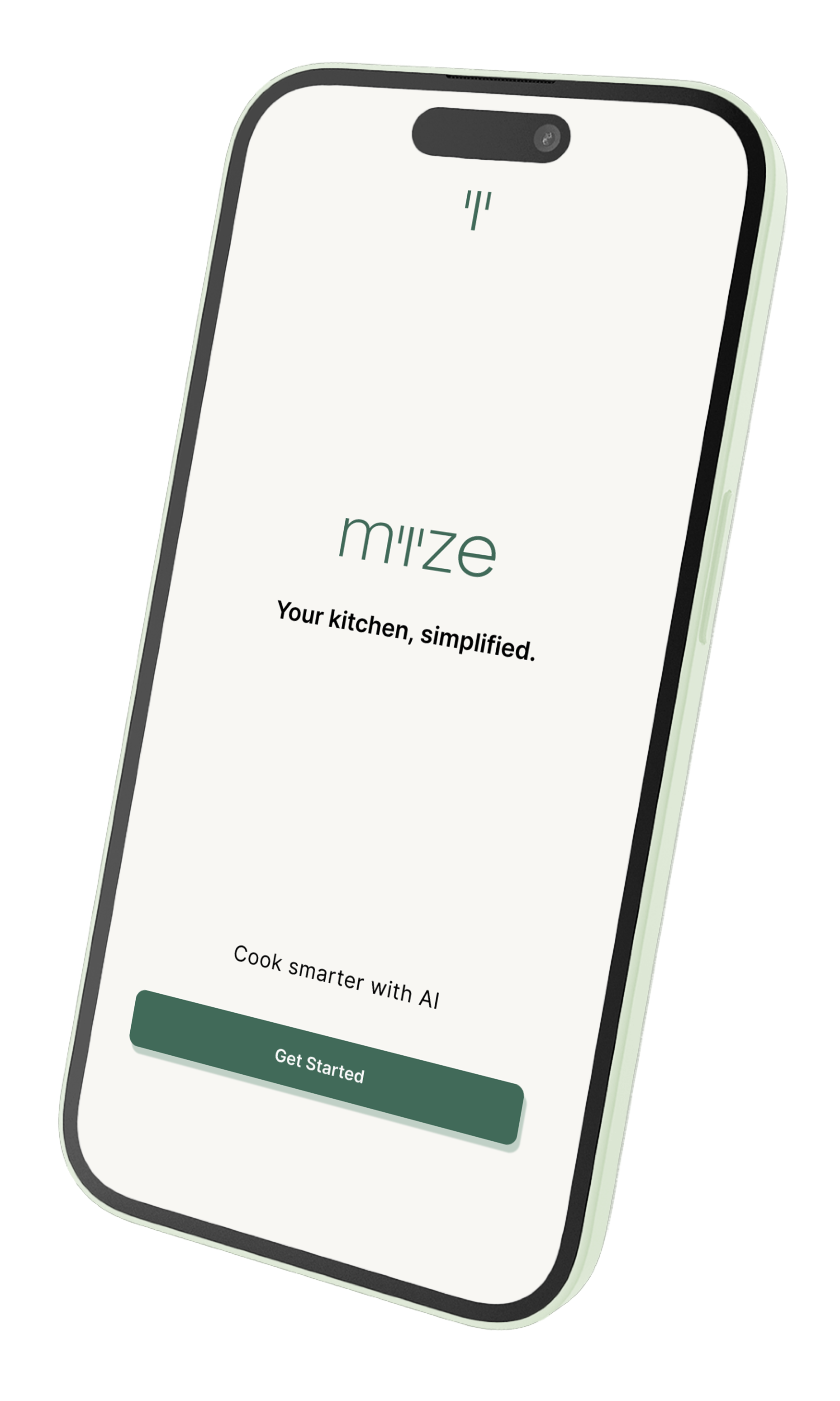Mize app showing personalized recipes